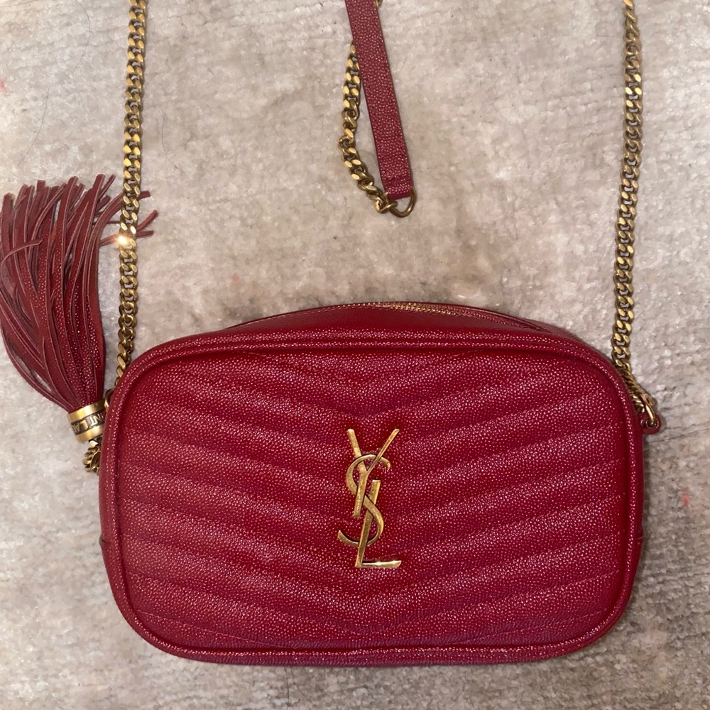 LOU MINI BAG IN QUILTED GRAIN DE POUDRE EMBOSSED LEATHER